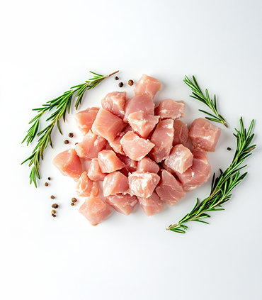 Diced chicken